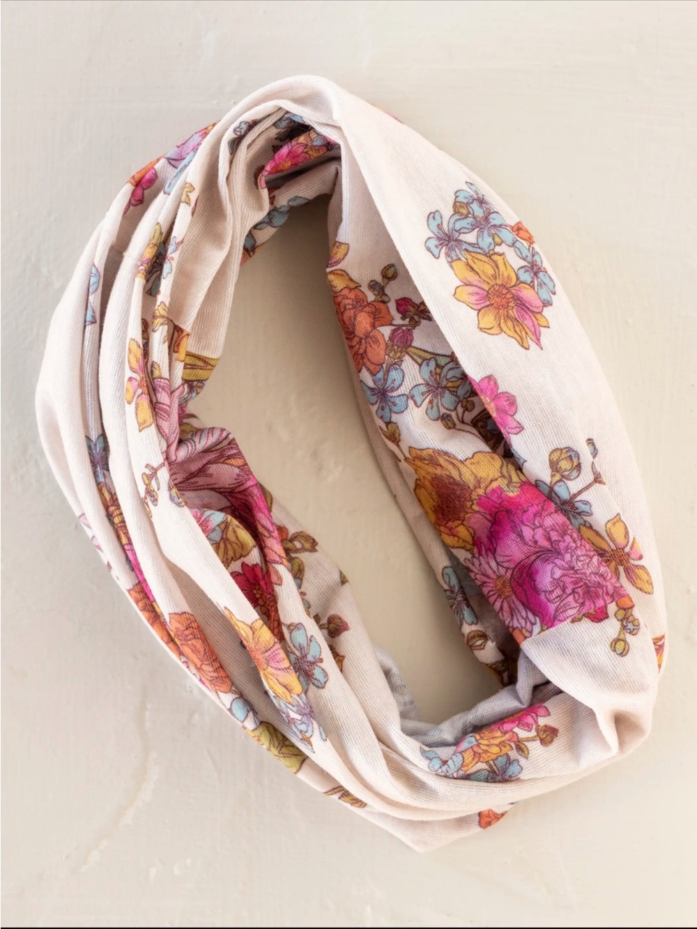 NATURAL LIFE Floral Boho Bandeau Headwrap - Pink, Yellow & Blue #211 - Picture 4 of 4